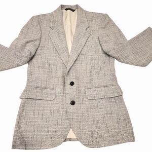 Luomo Bianchi Men's Classic Tweed Gray/Black Blazer Vintage C & R Clothiers 36 S